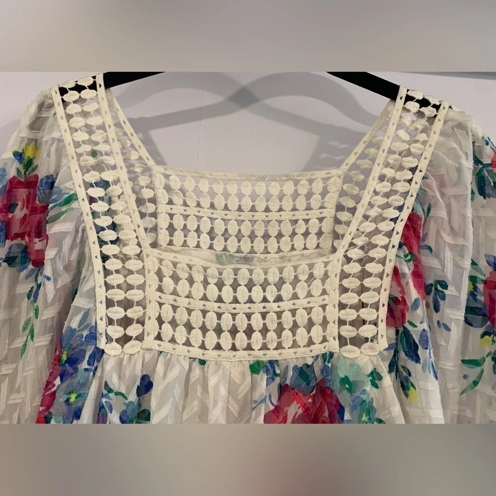 Excellent Condition, Meadow Rue/Anthropologie Flutter/Kimono Oversized Top, Sz S - Picture 4 of 12